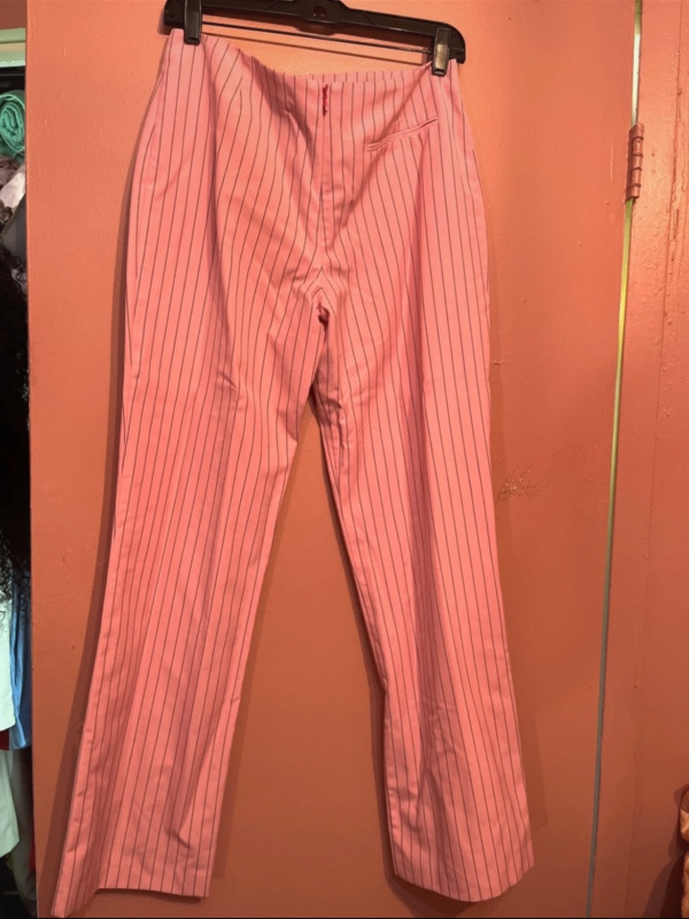 ASOS Pink Pinstripe Tailored Pantsuit - Picture 8 of 9